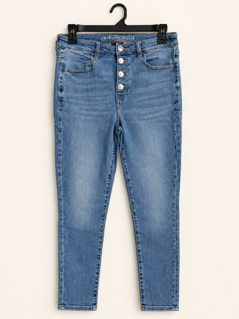 American Eagle Next Level Stretch Button Fly Skinny Jeans 10 Short